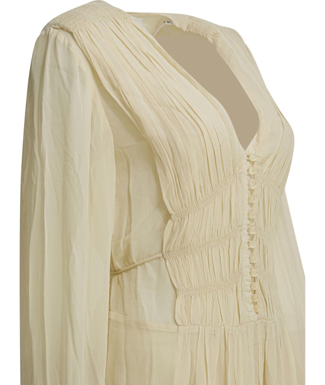 ISABEL MARANT Бежевое вискозное вечернее платье, фото 3