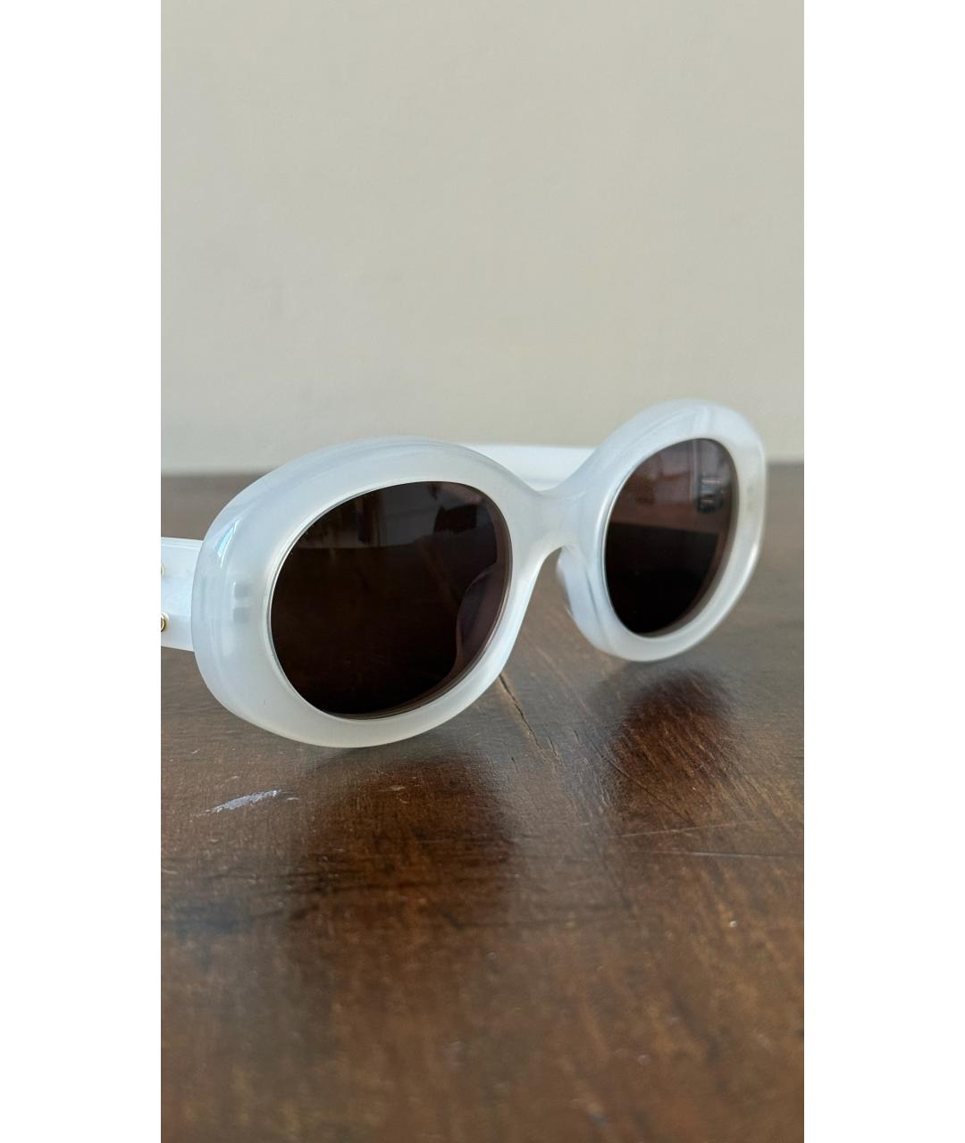 CELINE Белые пластиковые солнцезащитные очки, фото 3