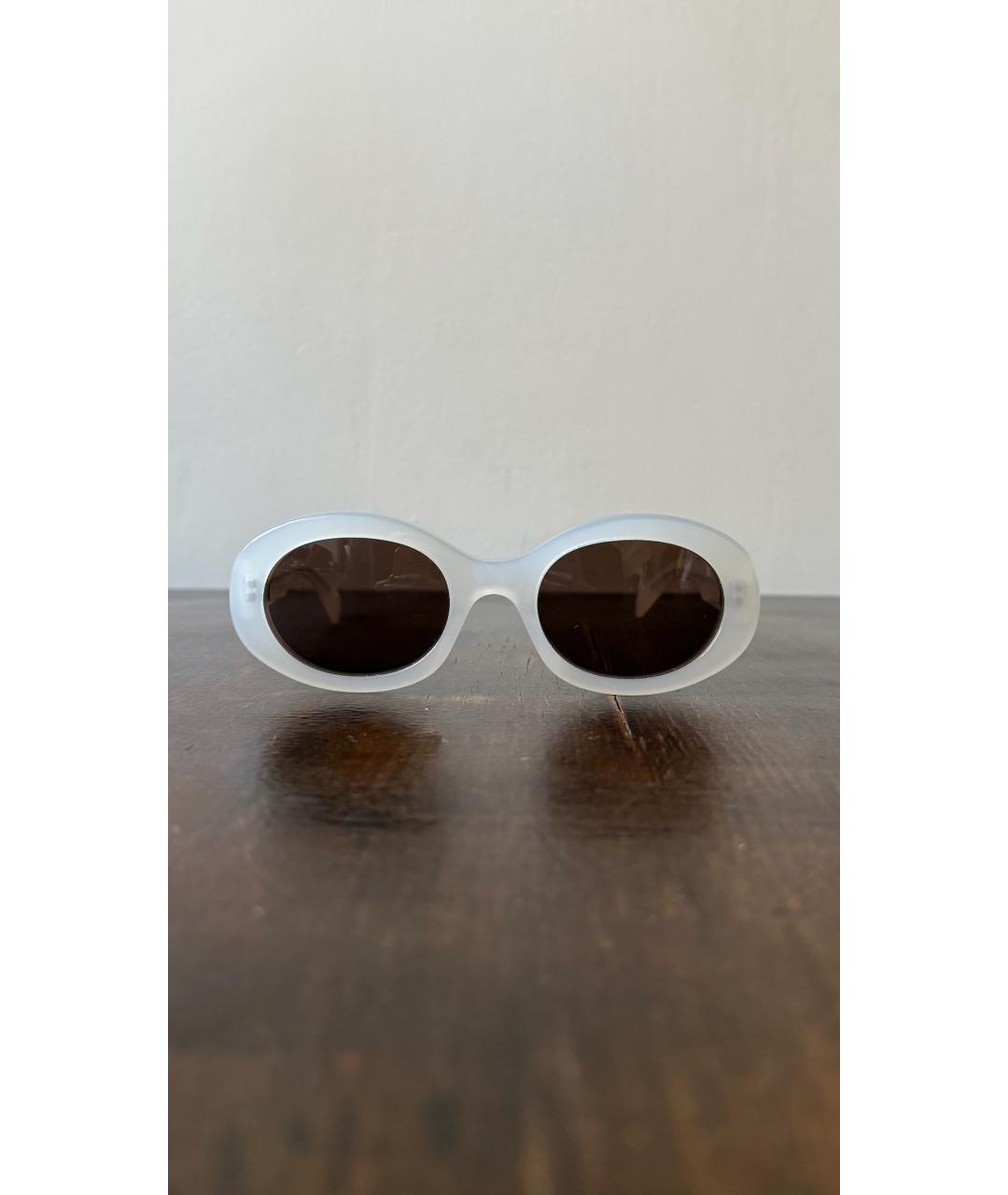 CELINE Белые пластиковые солнцезащитные очки, фото 5