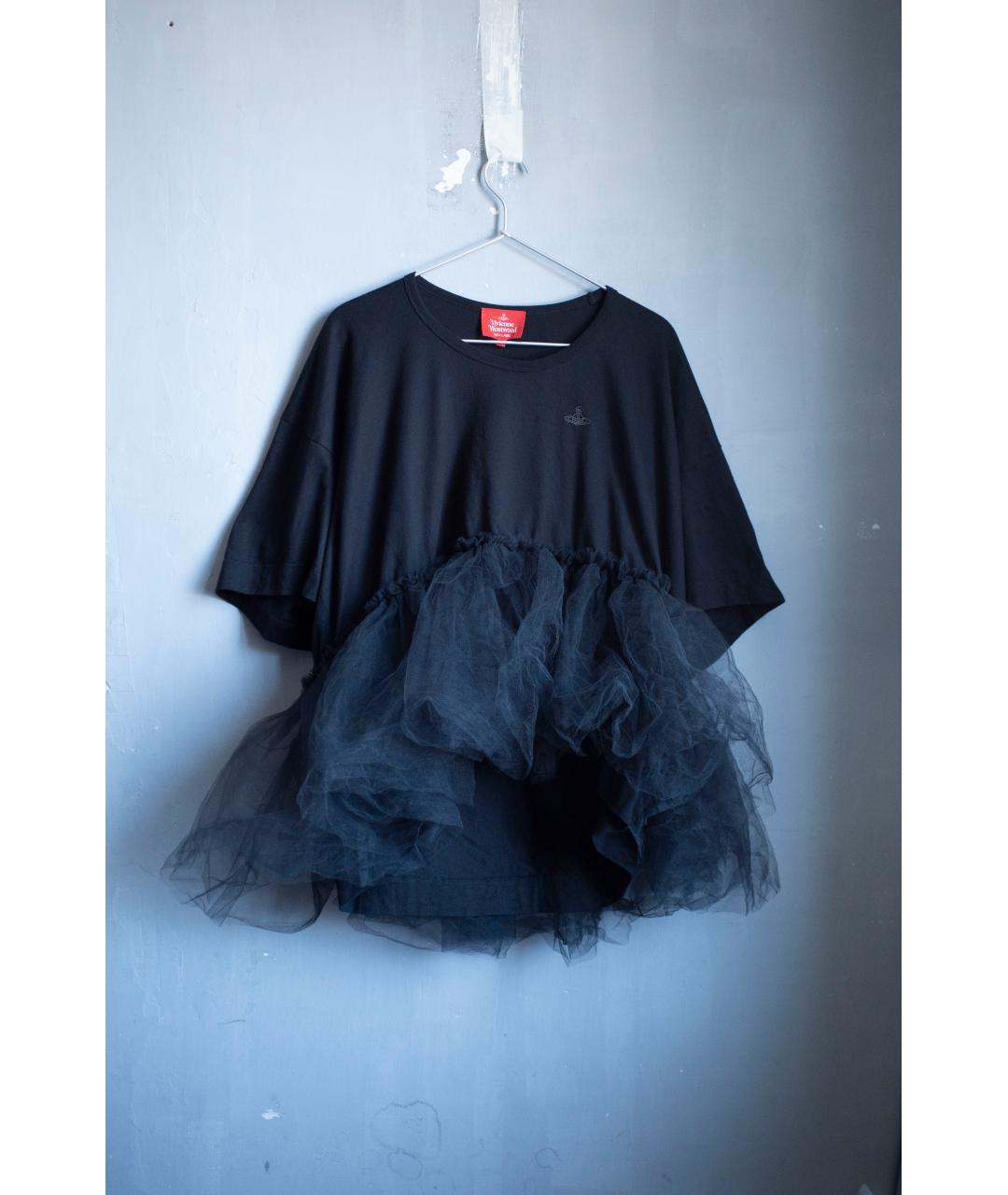 VIVIENNE WESTWOOD Черная хлопковая футболка, фото 10