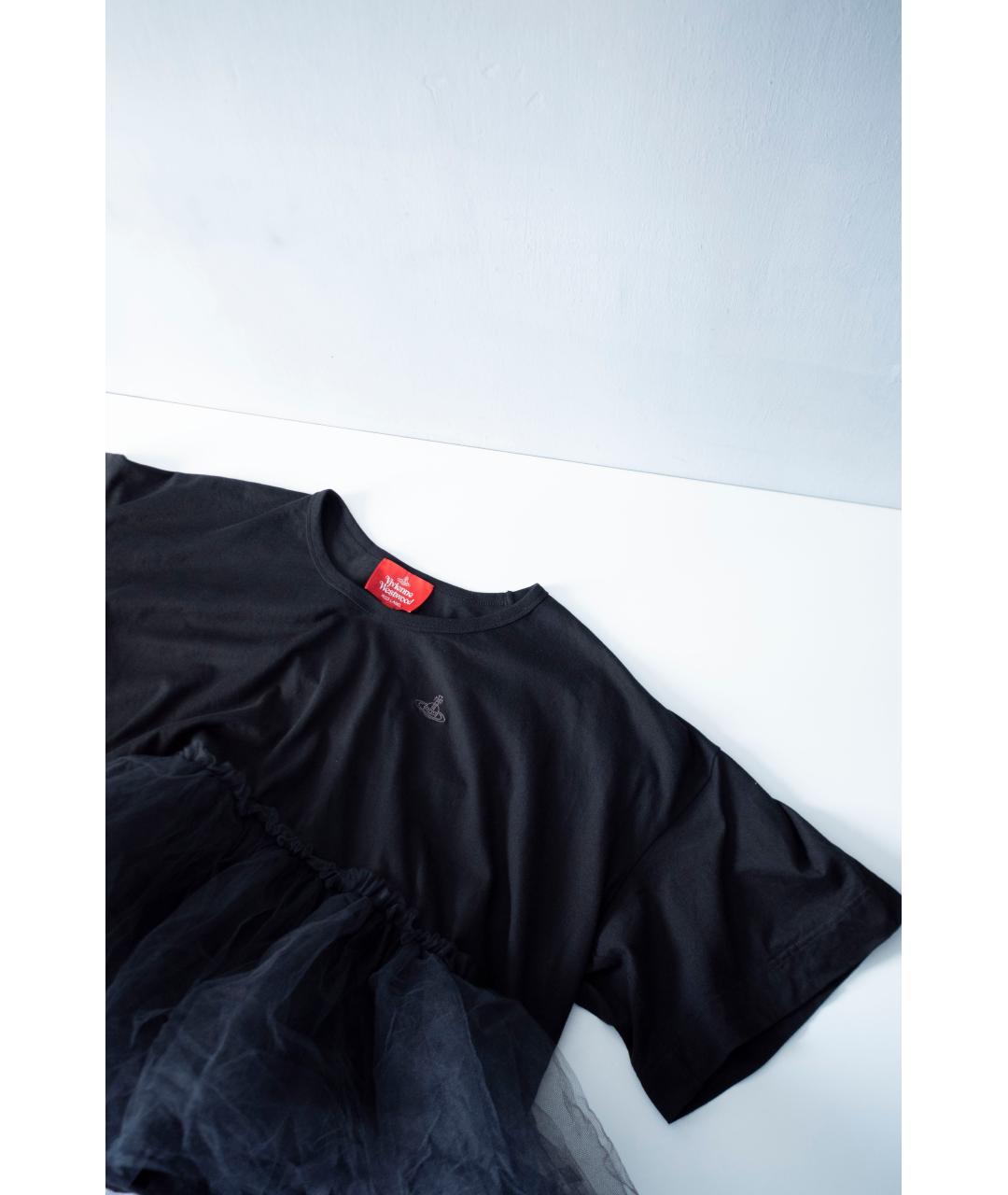 VIVIENNE WESTWOOD Черная хлопковая футболка, фото 8