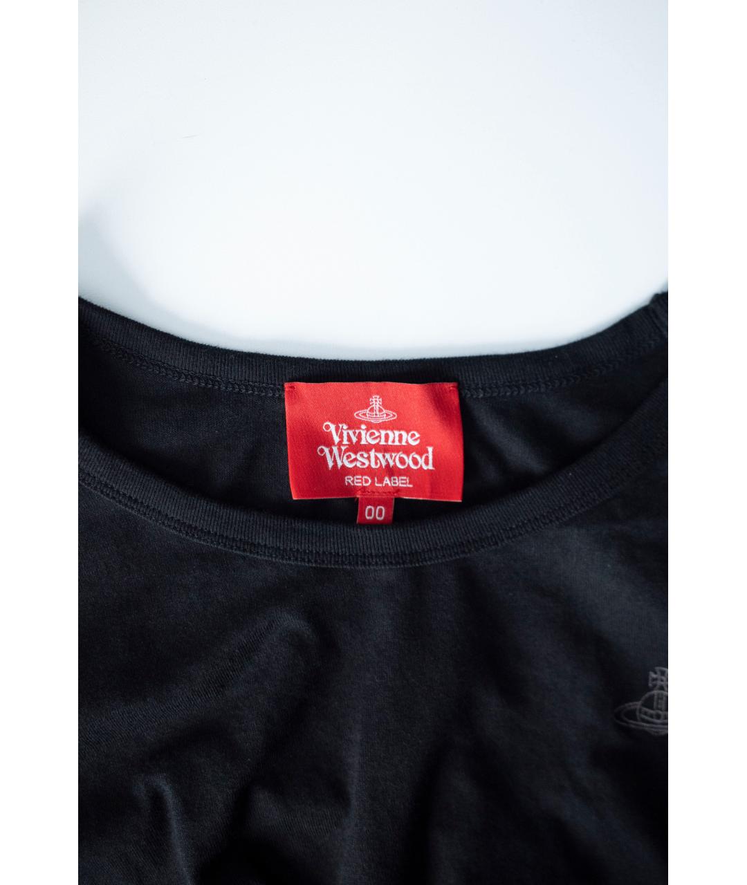 VIVIENNE WESTWOOD Черная хлопковая футболка, фото 9