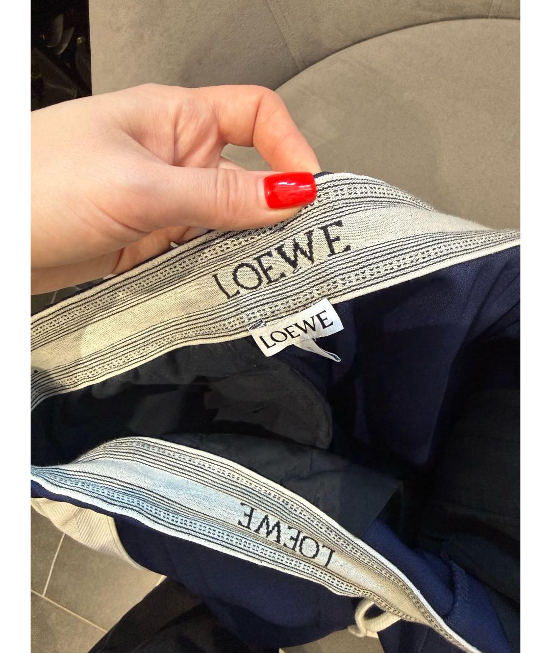 LOEWE Синие вискозные спортивные брюки и шорты, фото 3