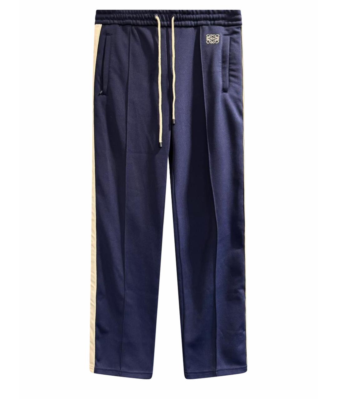 LOEWE Синие вискозные спортивные брюки и шорты, фото 1