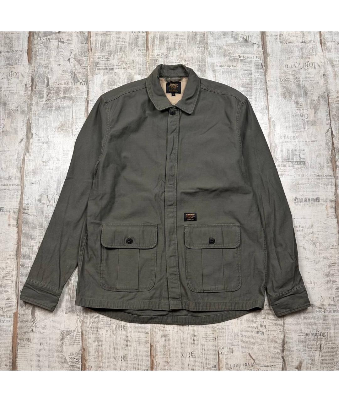 CARHARTT WIP Хаки хлопковая куртка, фото 8