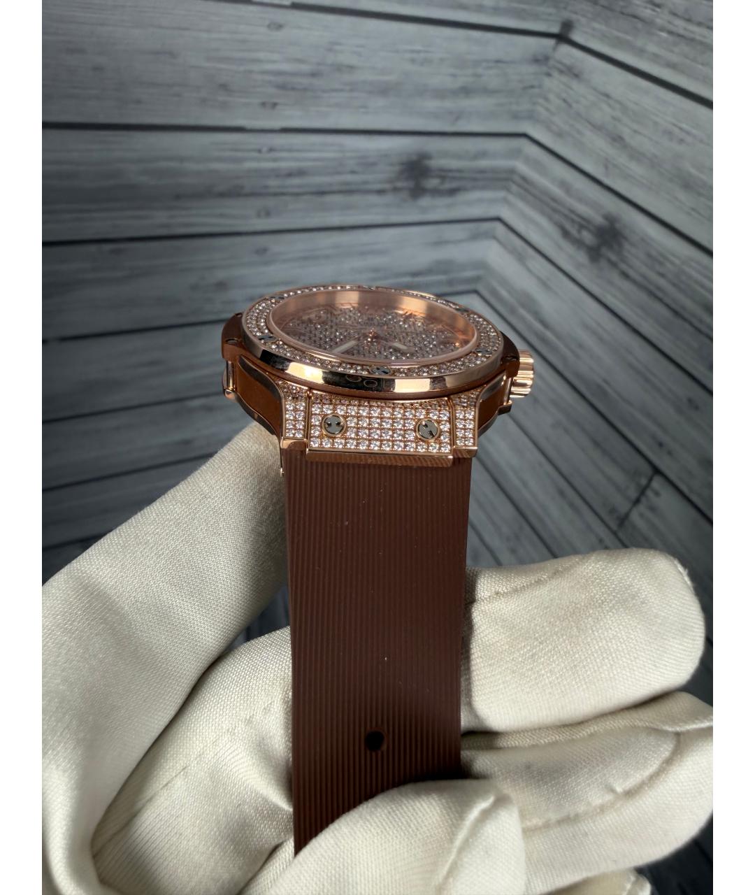 HUBLOT Коричневые часы из розового золота, фото 6