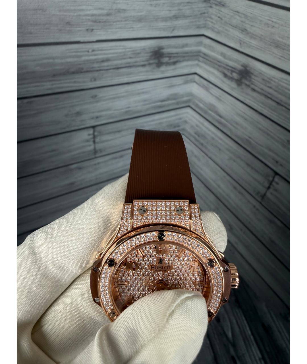 HUBLOT Коричневые часы из розового золота, фото 7