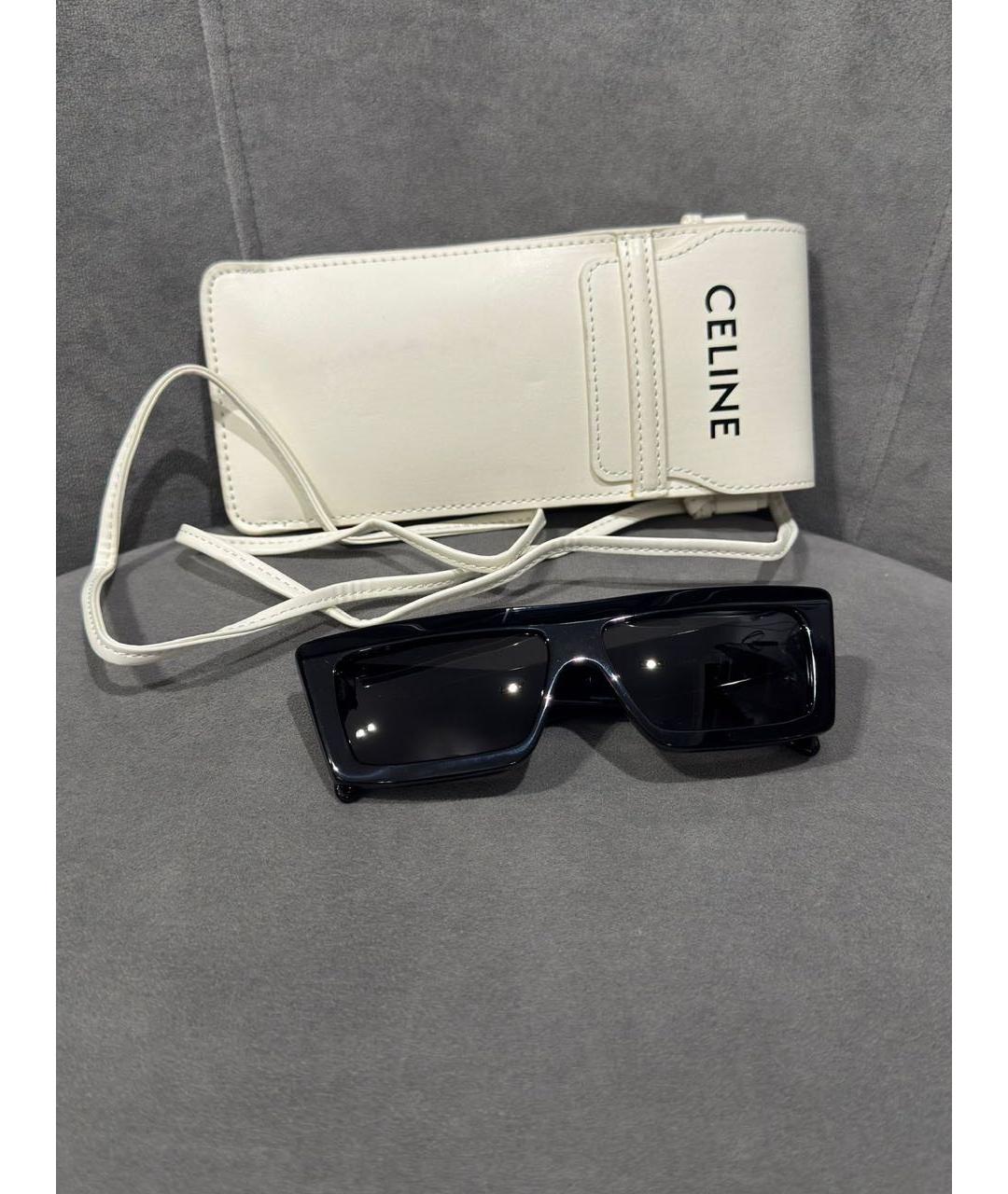 CELINE Черные пластиковые солнцезащитные очки, фото 2