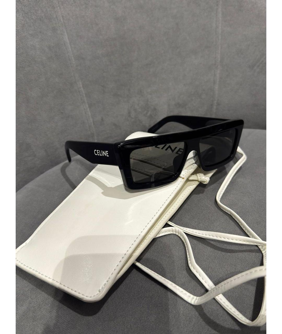 CELINE Черные пластиковые солнцезащитные очки, фото 3