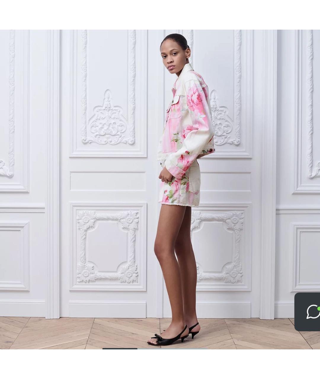 CHRISTIAN DIOR Розовая деним юбка мини, фото 4