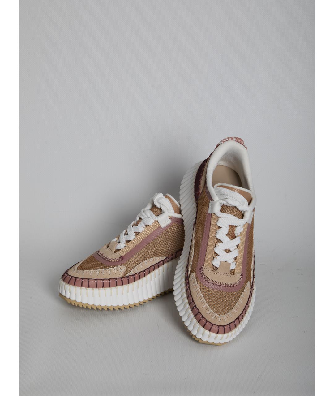 CHLOE Коричневые синтетические кроссовки, фото 5