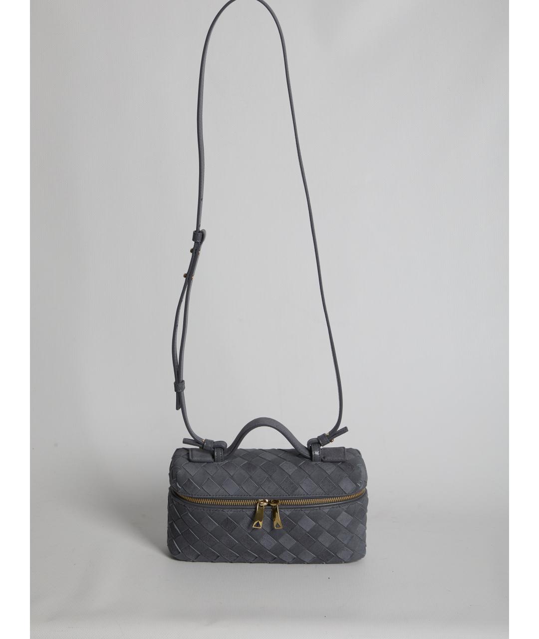 BOTTEGA VENETA Голубая замшевая сумка через плечо, фото 2