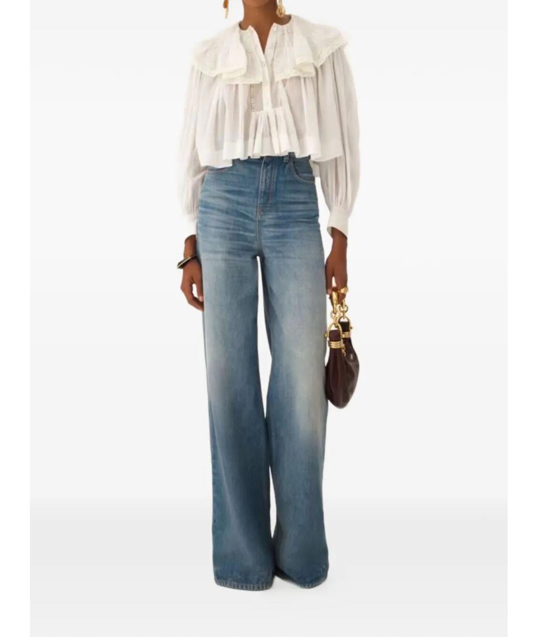 CHLOE Белая хлопковая блузы, фото 2