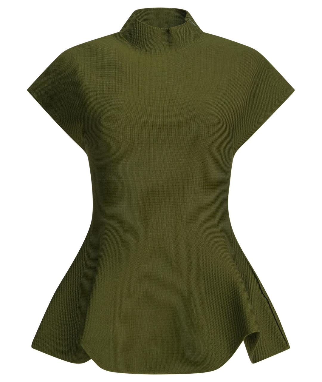 KHAITE Зеленая вискозная футболка, фото 1