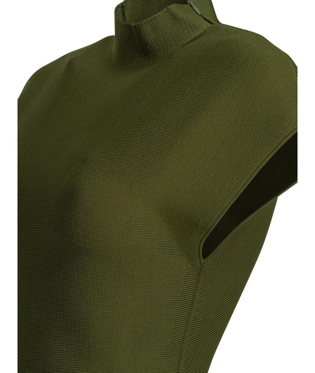 KHAITE Зеленая вискозная футболка, фото 4