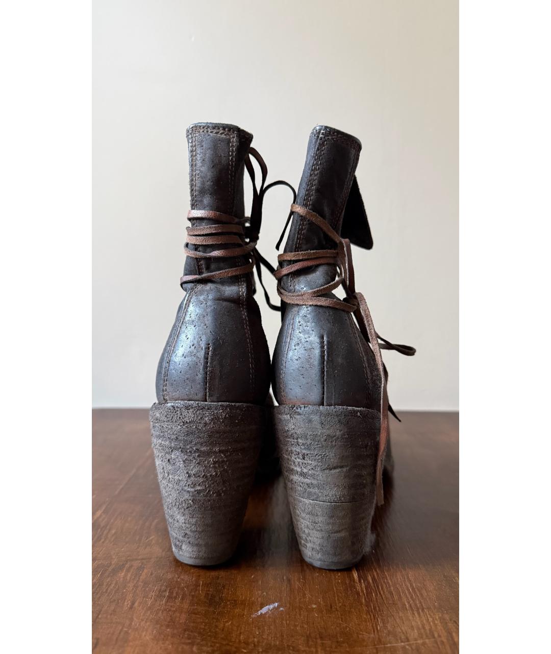 GUIDI Коричневые кожаные ботинки, фото 4