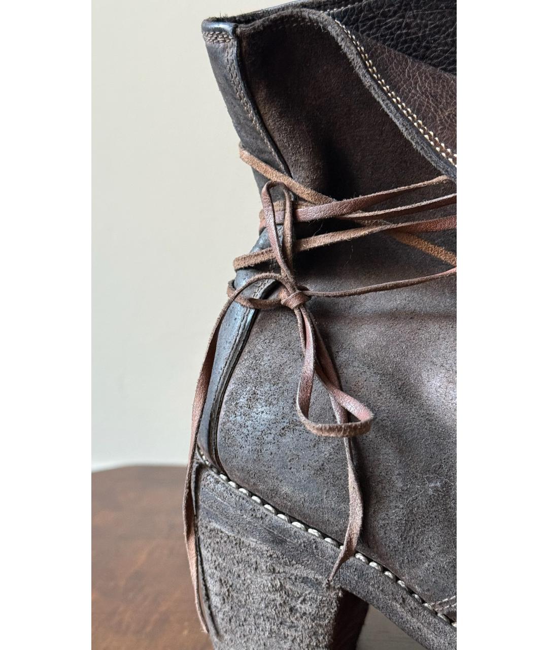 GUIDI Коричневые кожаные ботинки, фото 5