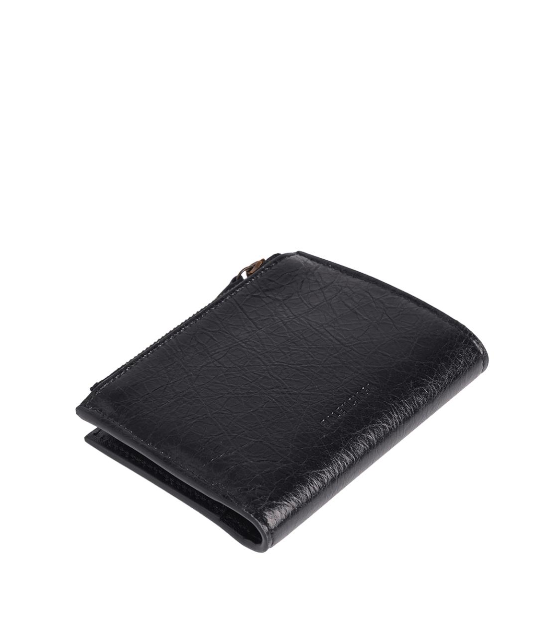 BALENCIAGA Черный кожаный кошелек, фото 2