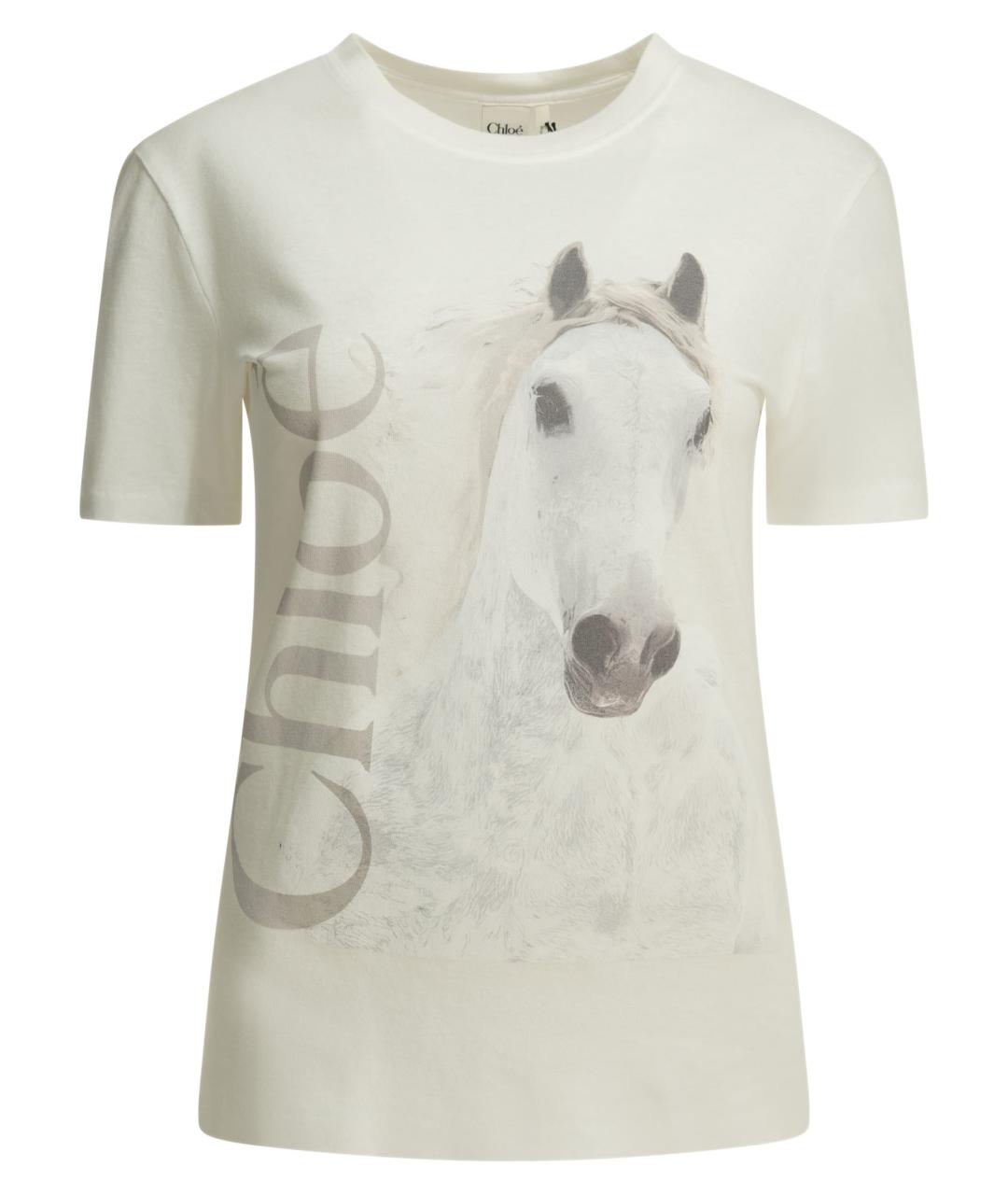 CHLOE Белая хлопковая футболка, фото 1