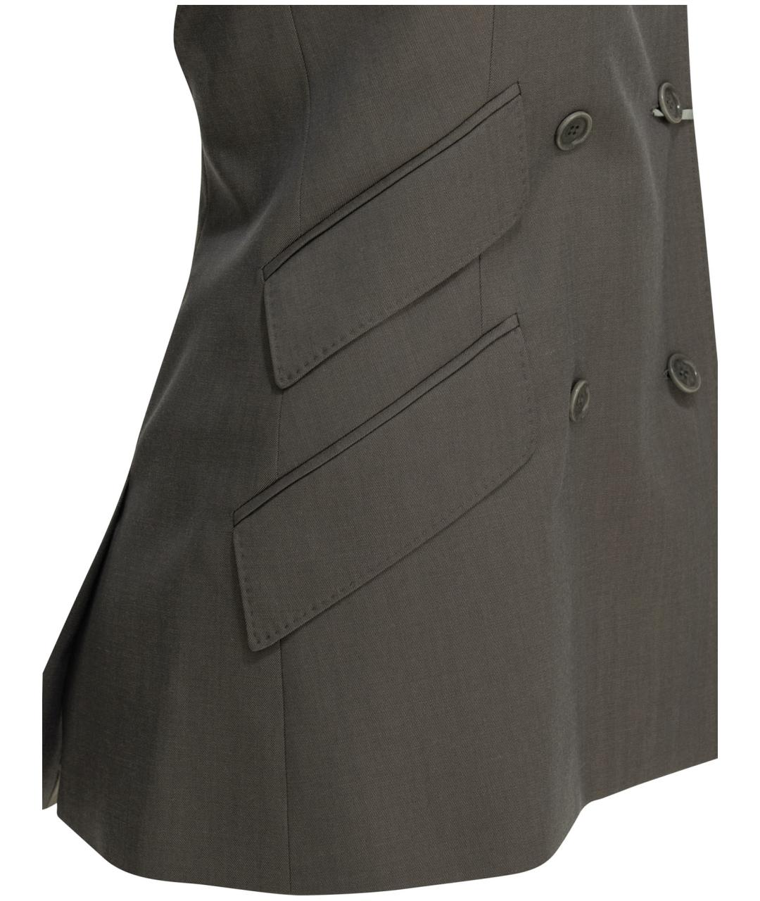 MAX MARA Серый шерстяной жилет, фото 4