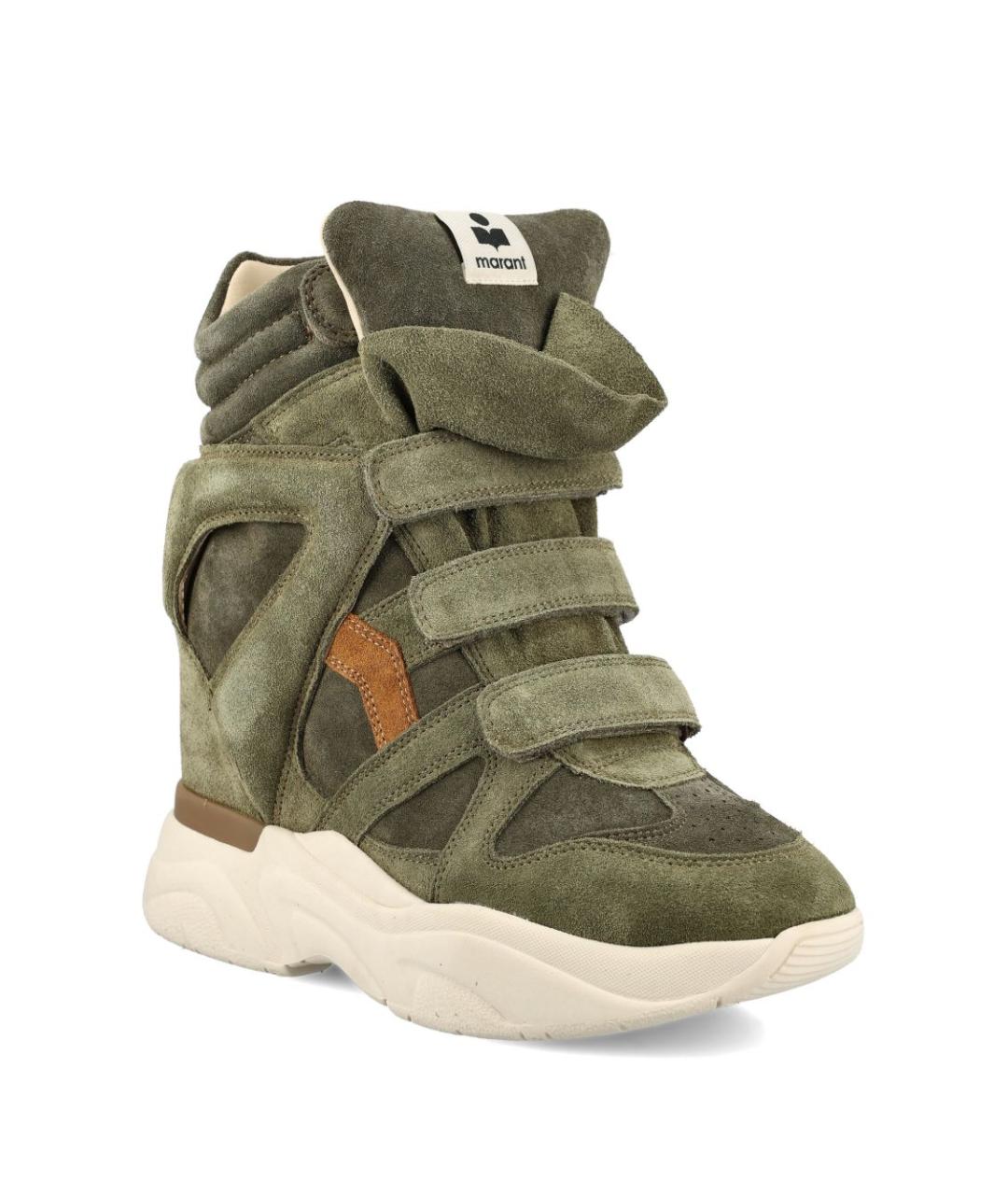 ISABEL MARANT Зеленые замшевые кроссовки, фото 2