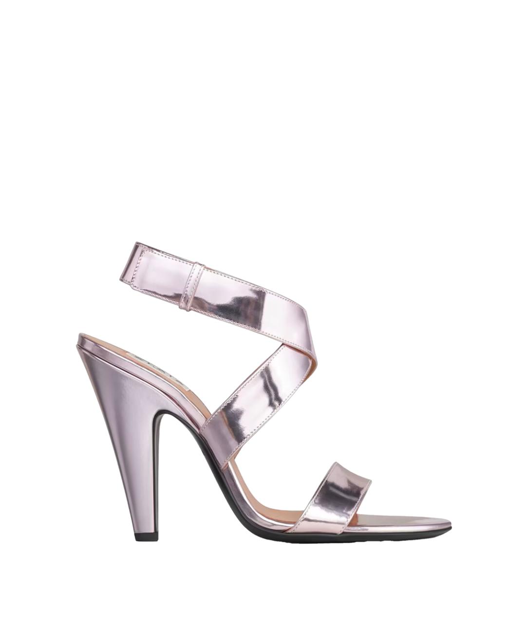 ALAIA Розовые кожаные босоножки, фото 1