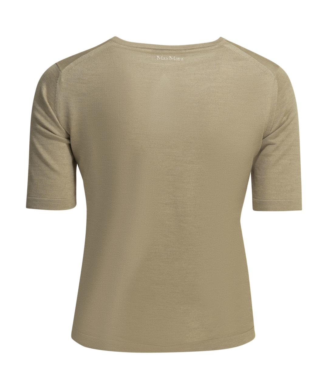 MAX MARA Бежевый шелковый джемпер / свитер, фото 2