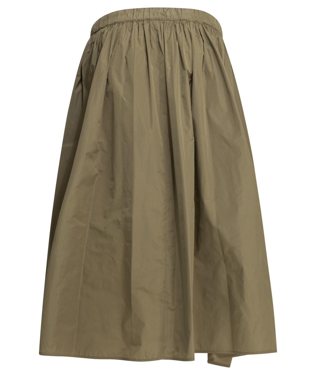 MAX MARA Бежевая полиэстеровая юбка миди, фото 2