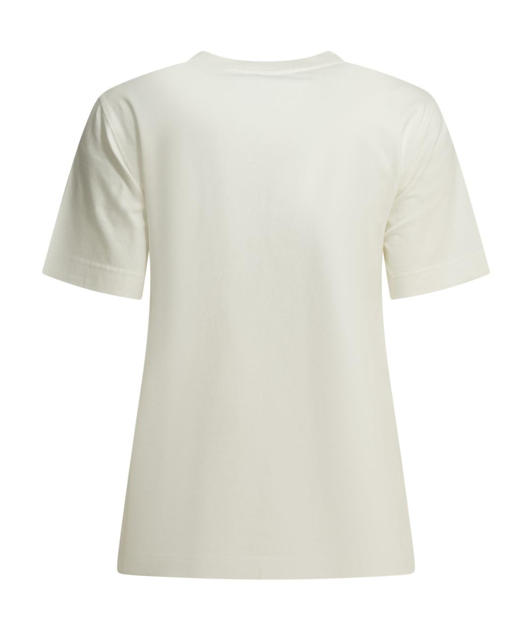 BURBERRY Белая хлопковая футболка, фото 2