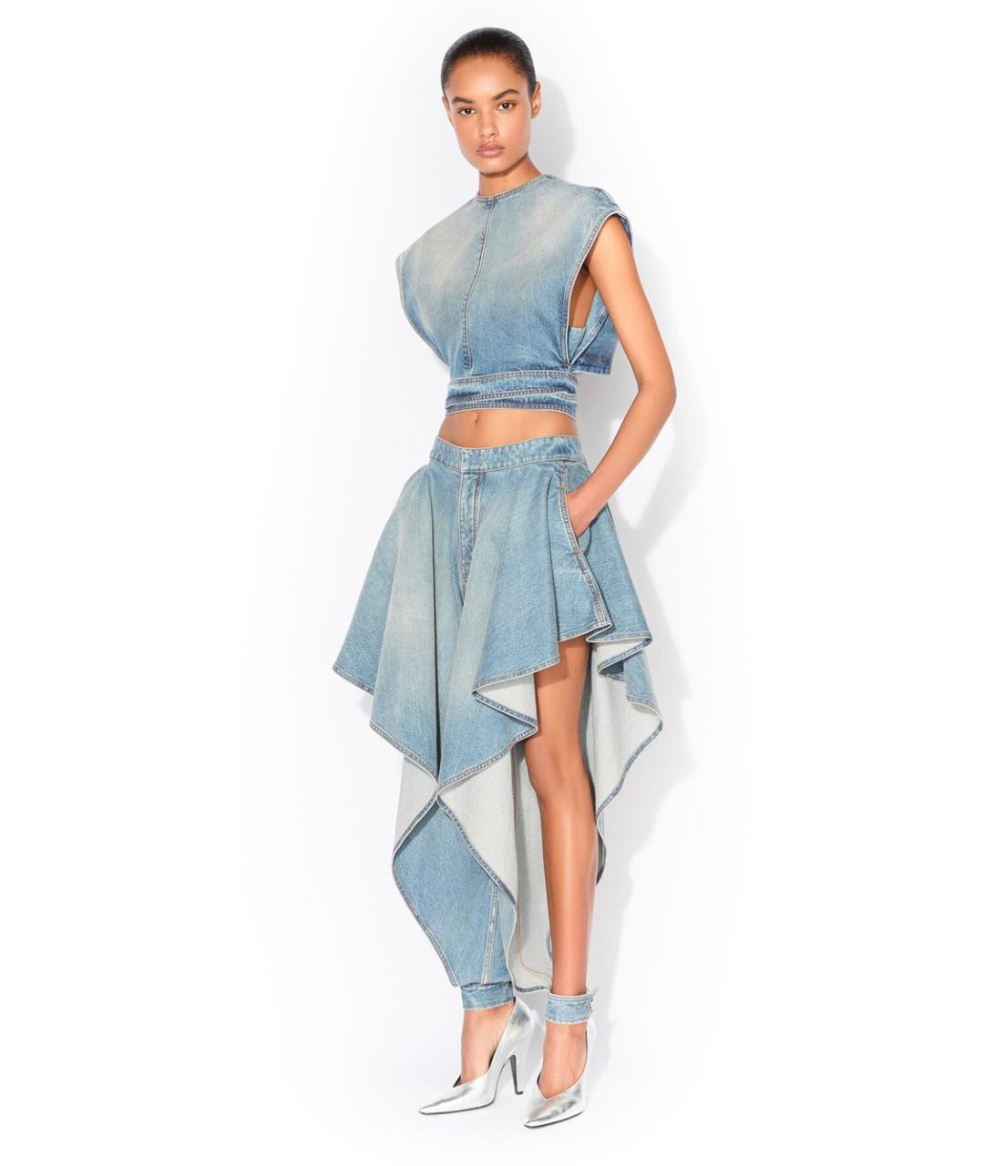 ALAIA Синяя хлопковая футболка, фото 3