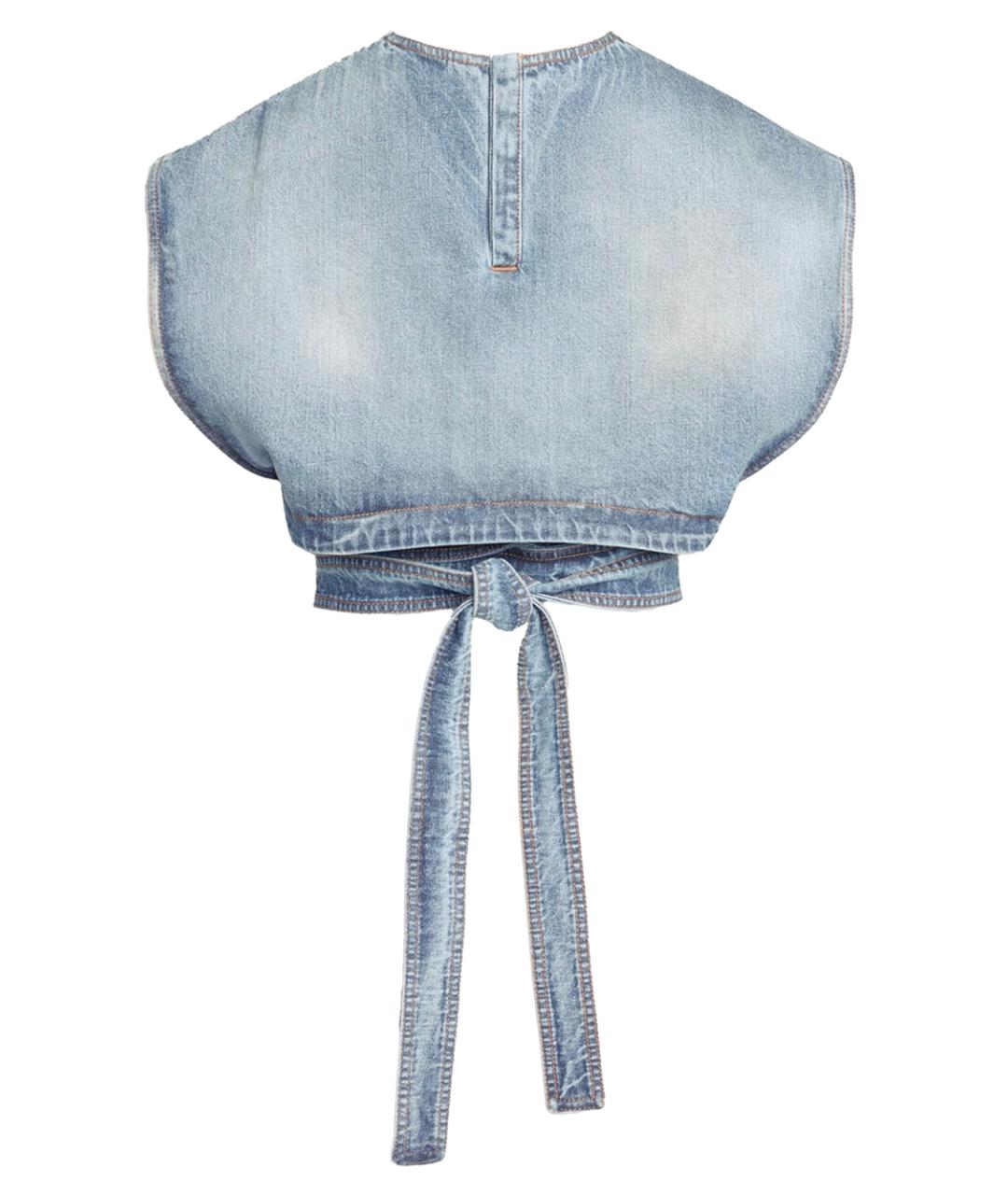 ALAIA Синяя хлопковая футболка, фото 2