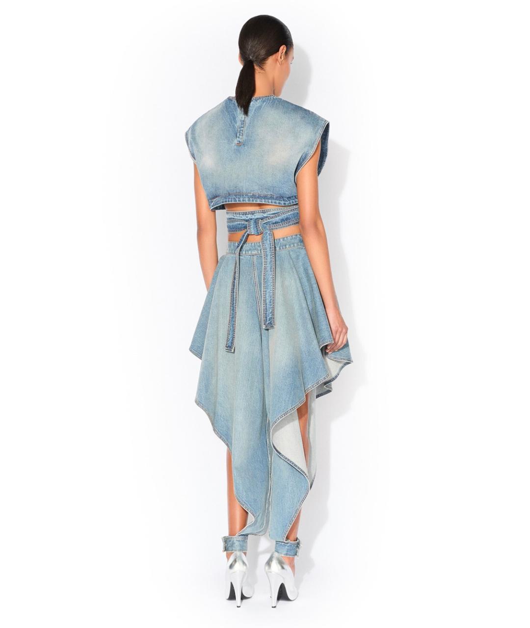 ALAIA Синяя хлопковая футболка, фото 4