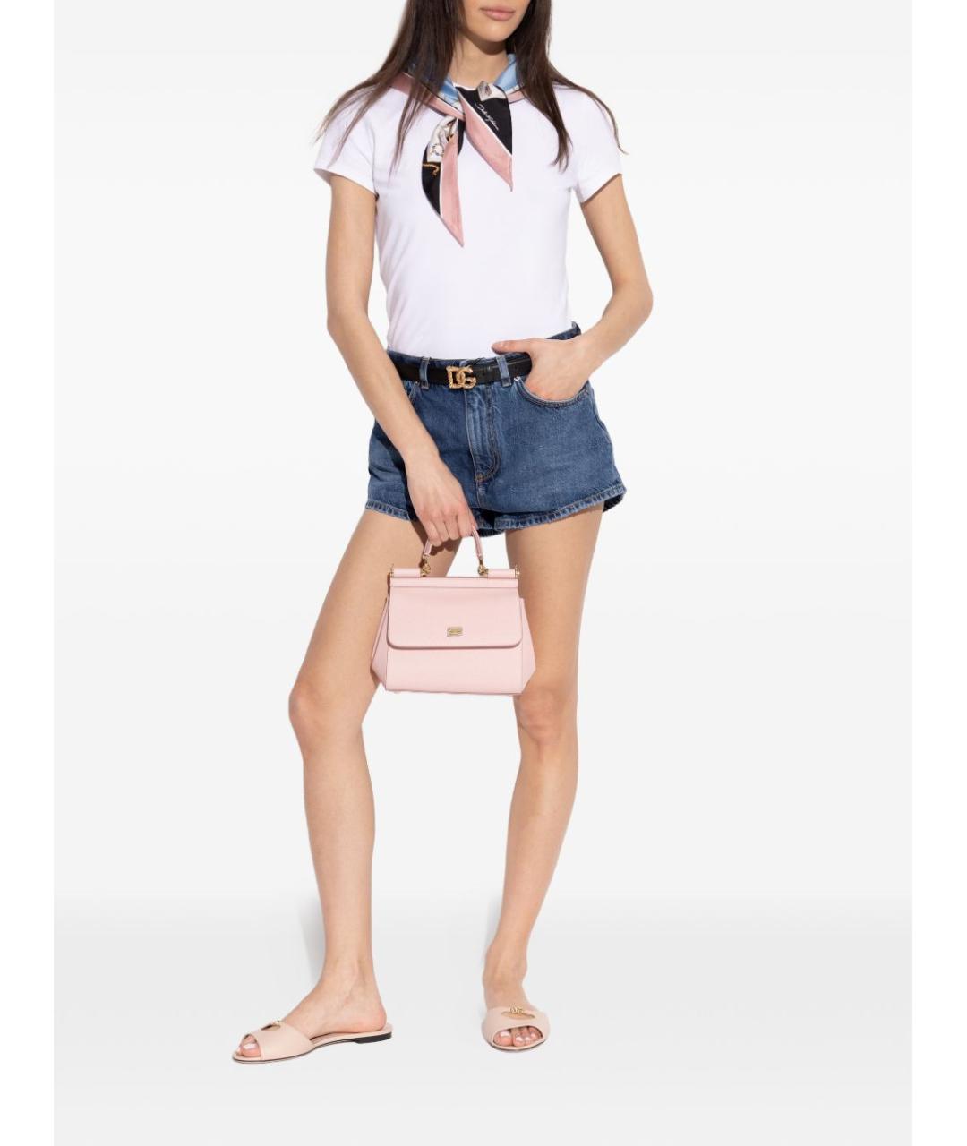 DOLCE&GABBANA Бежевые кожаные шлепанцы, фото 3