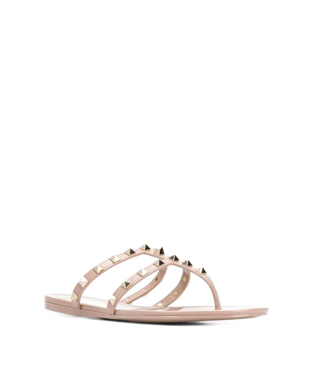 VALENTINO Бежевые резиновые сандалии, фото 2