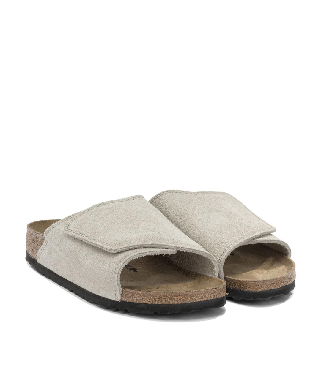 BIRKENSTOCK Бежевые замшевые сандалии, фото 2