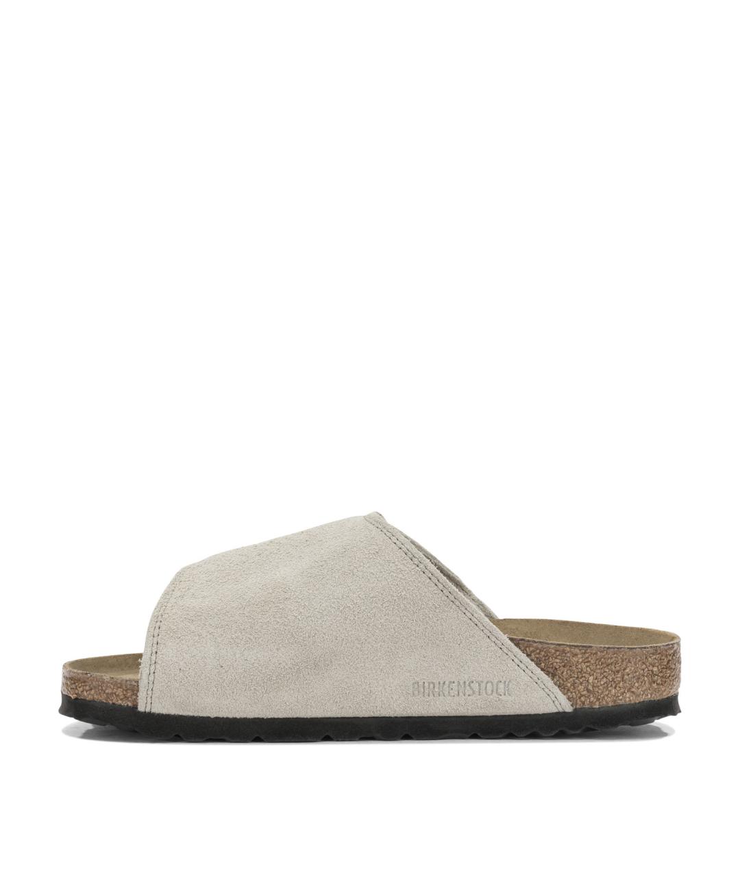 BIRKENSTOCK Бежевые замшевые сандалии, фото 3