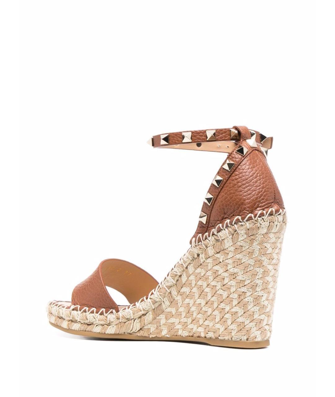 VALENTINO Коричневые кожаные эспадрильи, фото 4