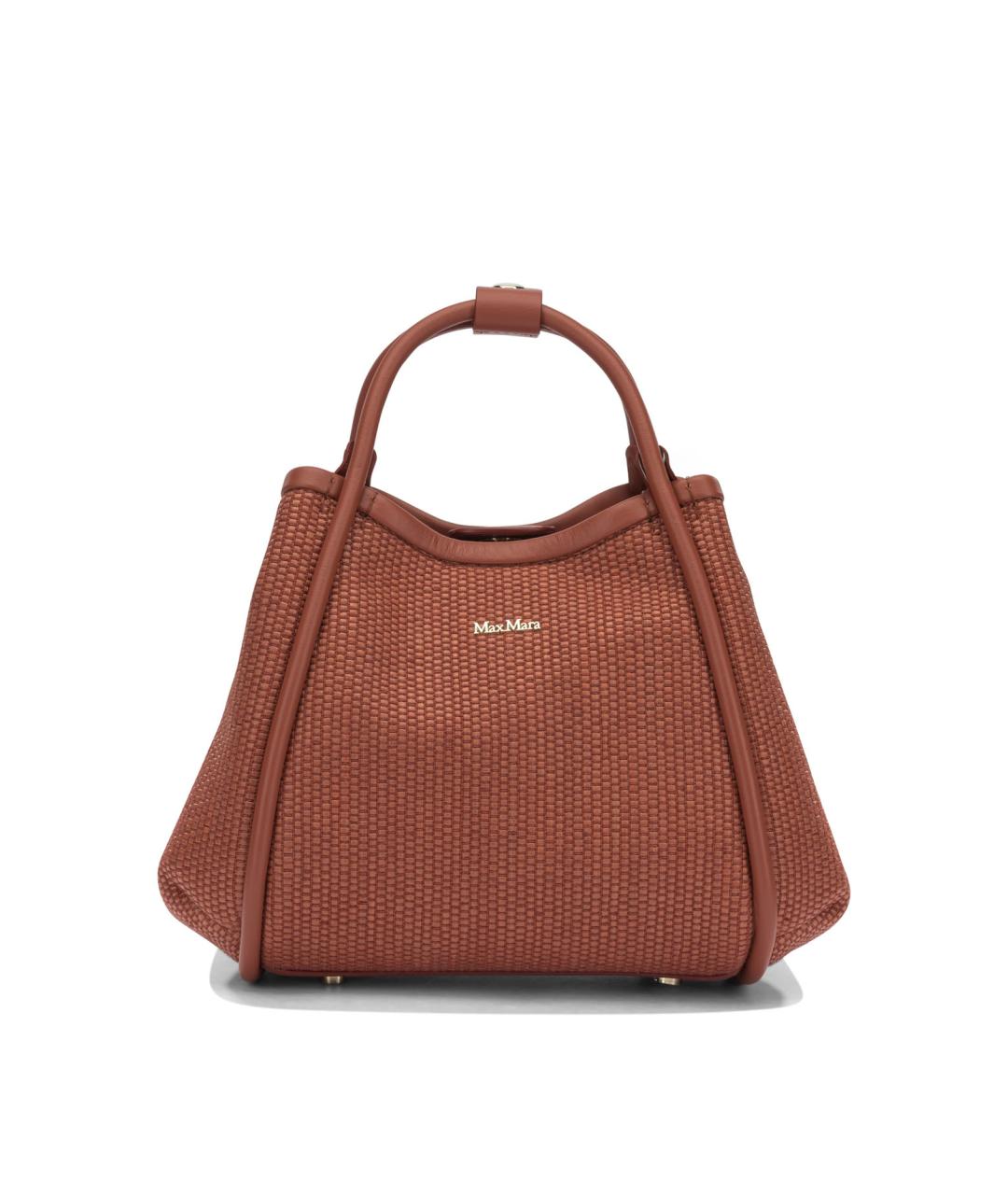 MAX MARA Оранжевая хлопковая сумка с короткими ручками, фото 1