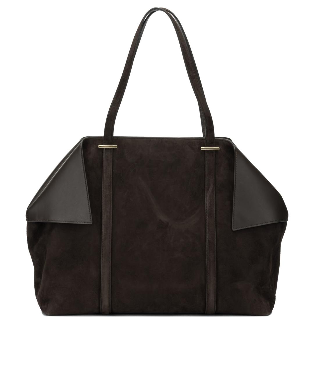 FERRAGAMO Коричневая замшевая сумка через плечо, фото 3