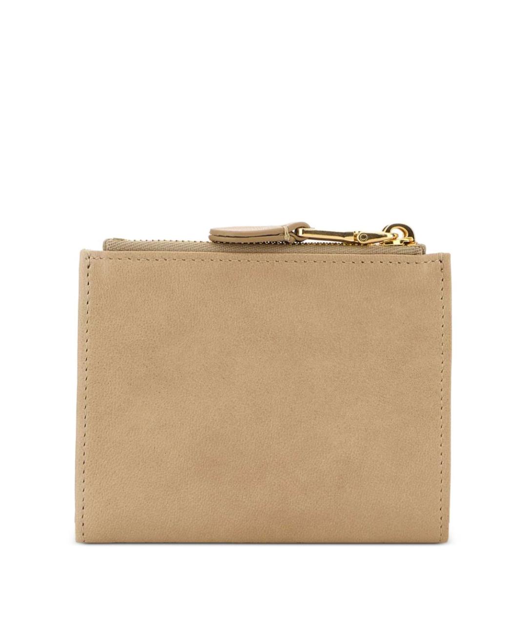 MIU MIU Бежевый кожаный кошелек, фото 2