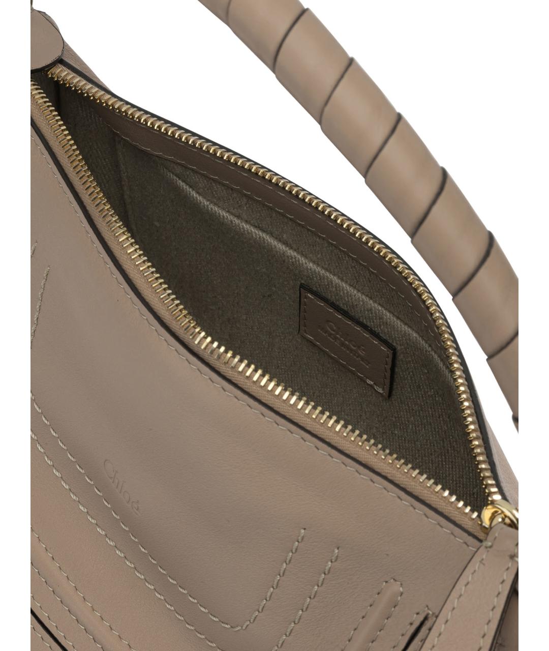 CHLOE Бежевая кожаная сумка через плечо, фото 5