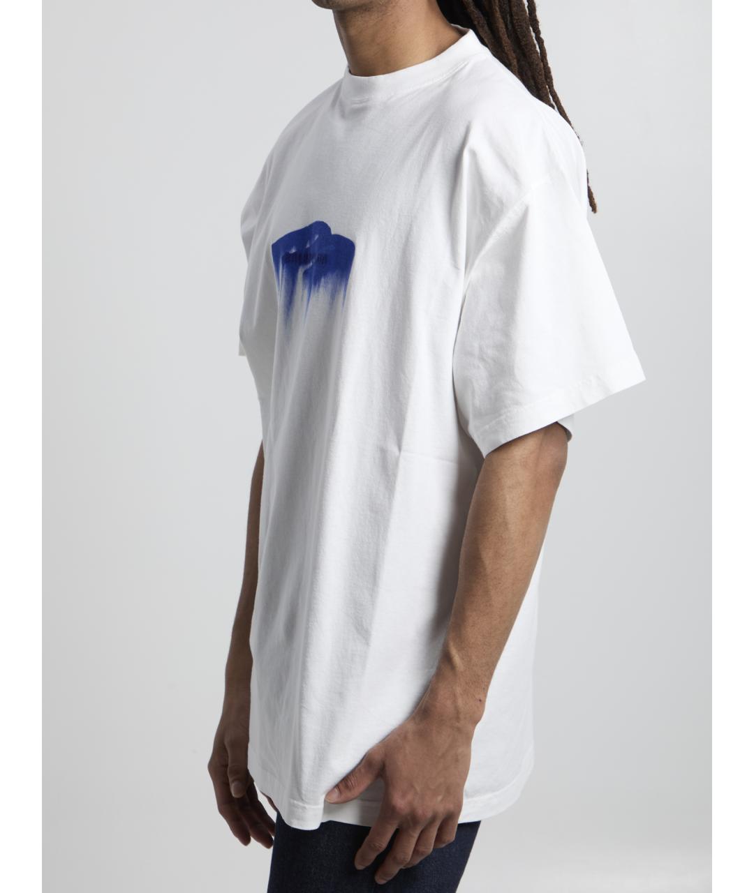 BALENCIAGA Белая хлопковая футболка, фото 2