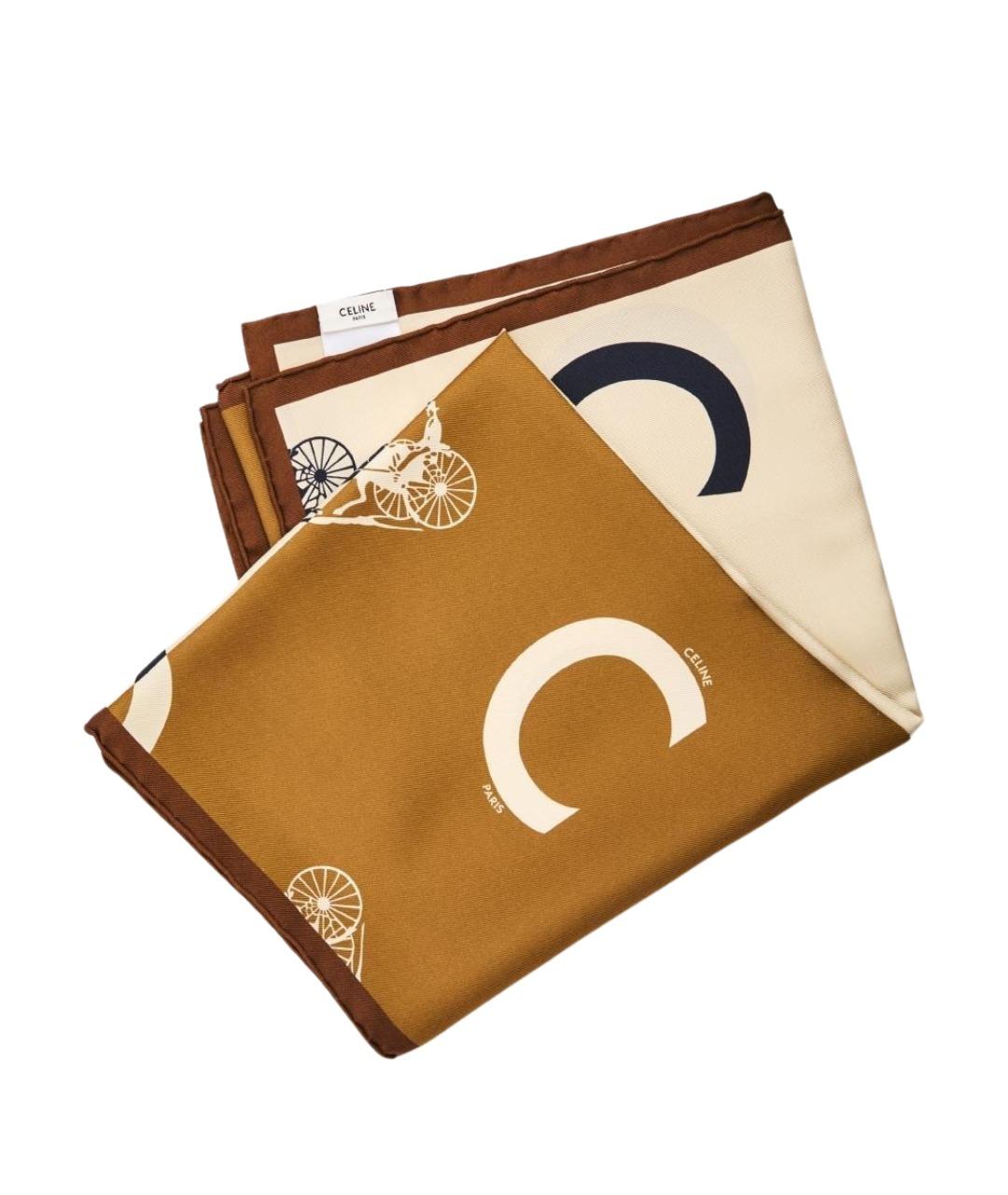 CELINE Мульти шелковый шарф, фото 1