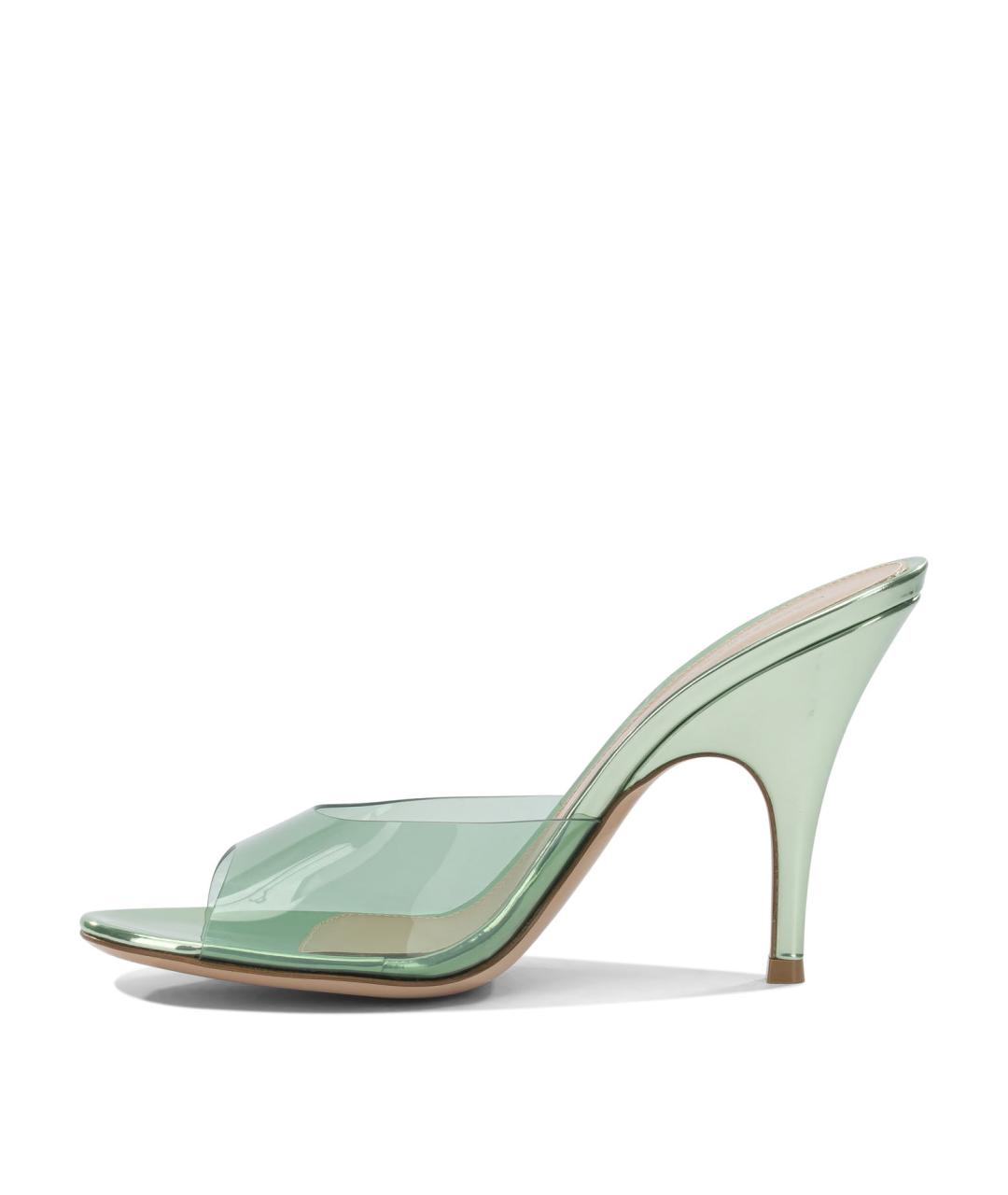 GIANVITO ROSSI Зеленые мюли, фото 3