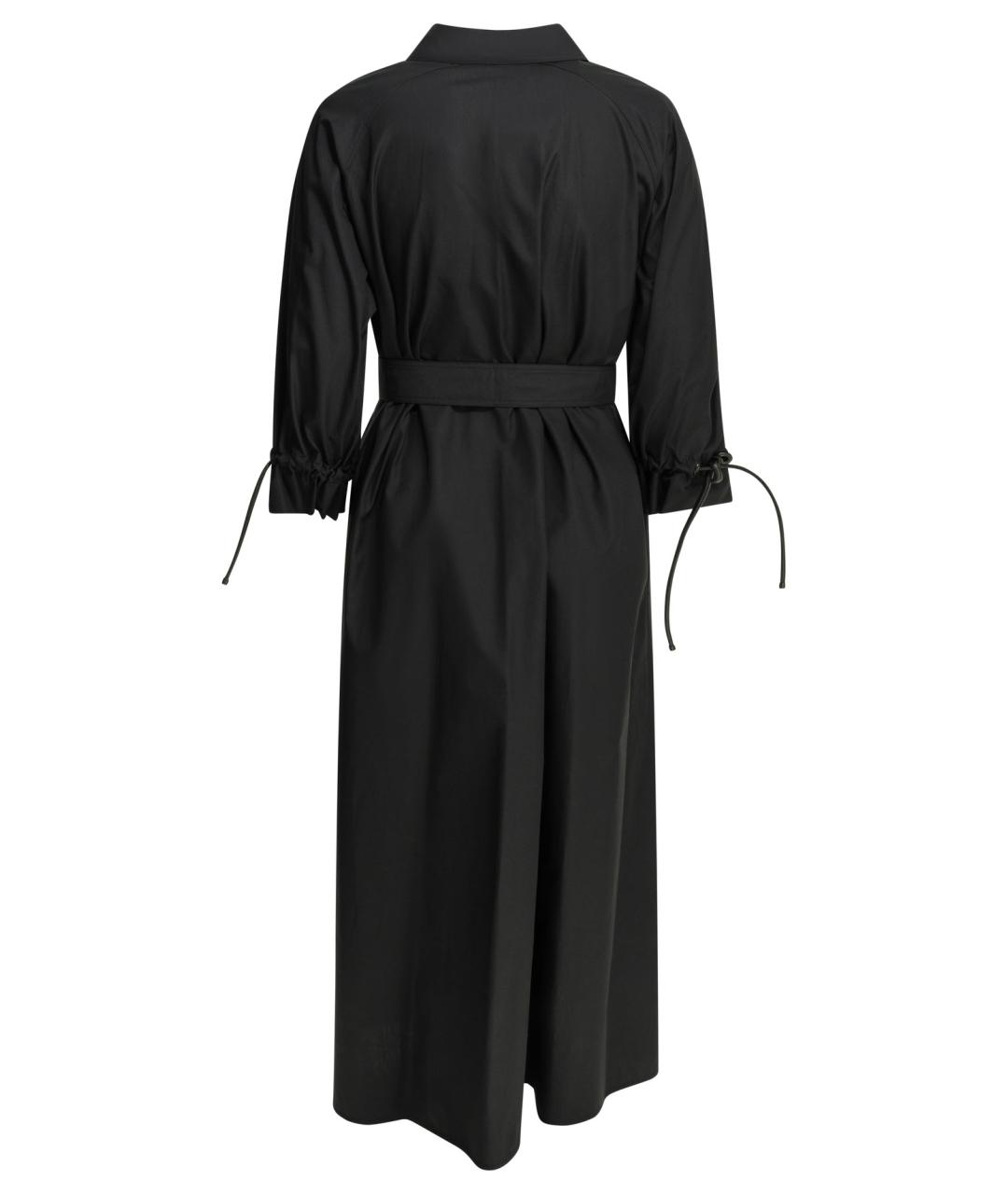 MAX MARA Черное хлопковое повседневное платье, фото 2