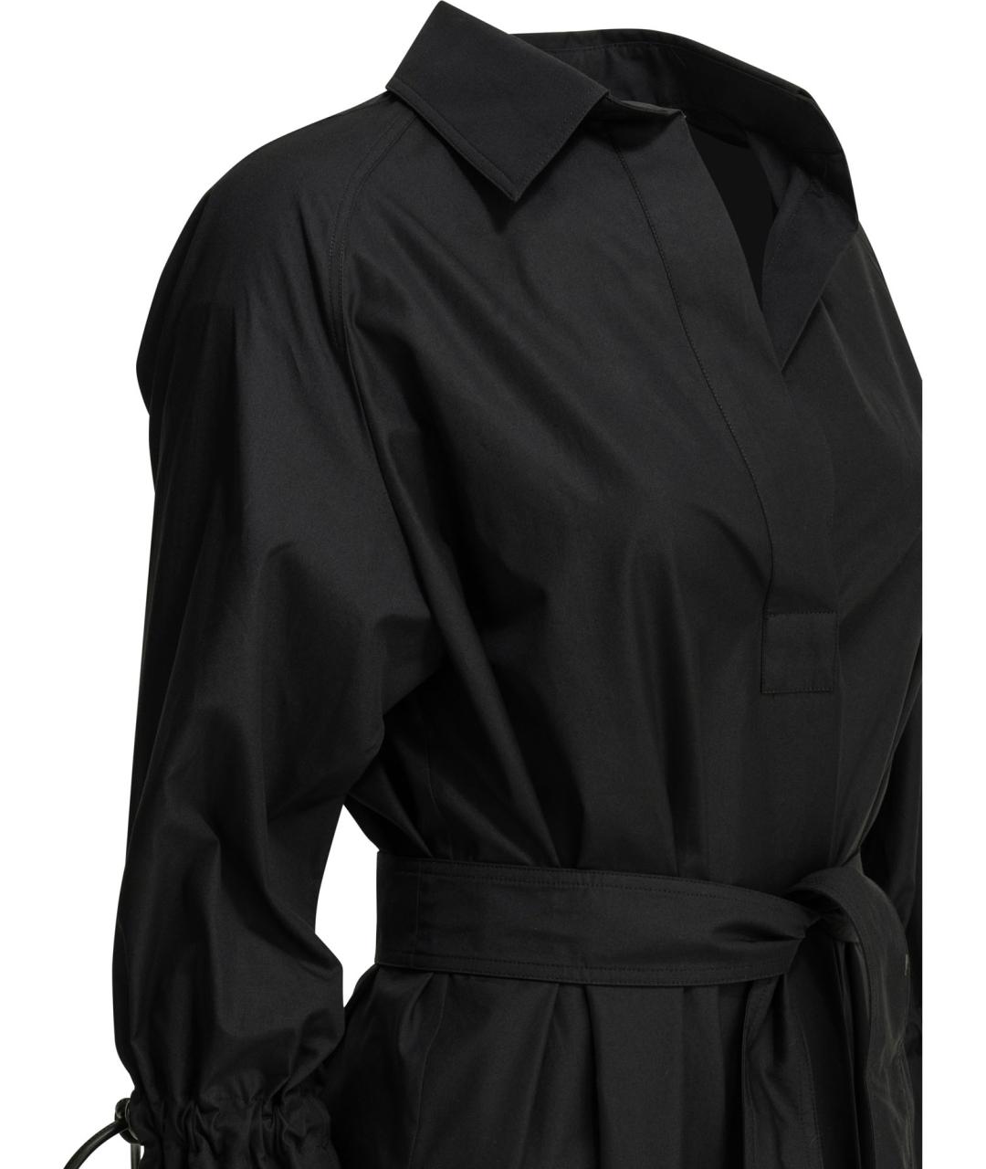 MAX MARA Черное хлопковое повседневное платье, фото 3