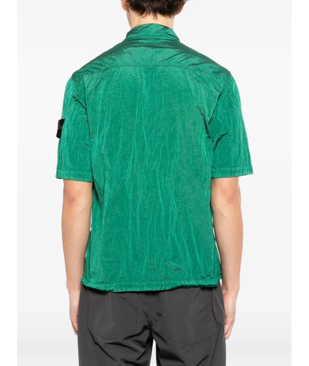 STONE ISLAND Зеленая кэжуал рубашка, фото 3