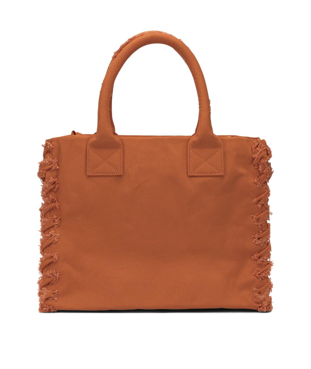 PINKO Оранжевая хлопковая сумка тоут, фото 3