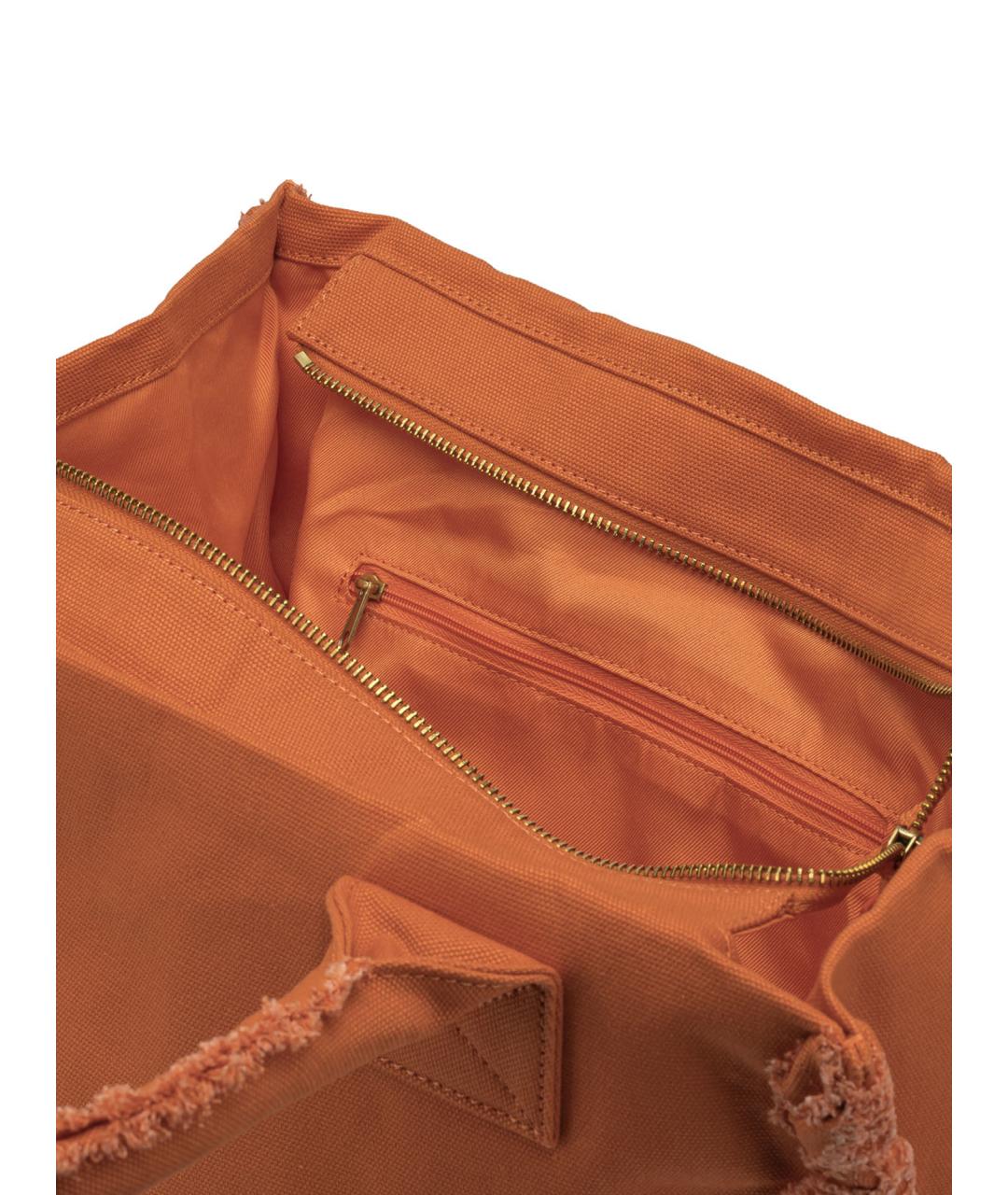 PINKO Оранжевая хлопковая сумка тоут, фото 5