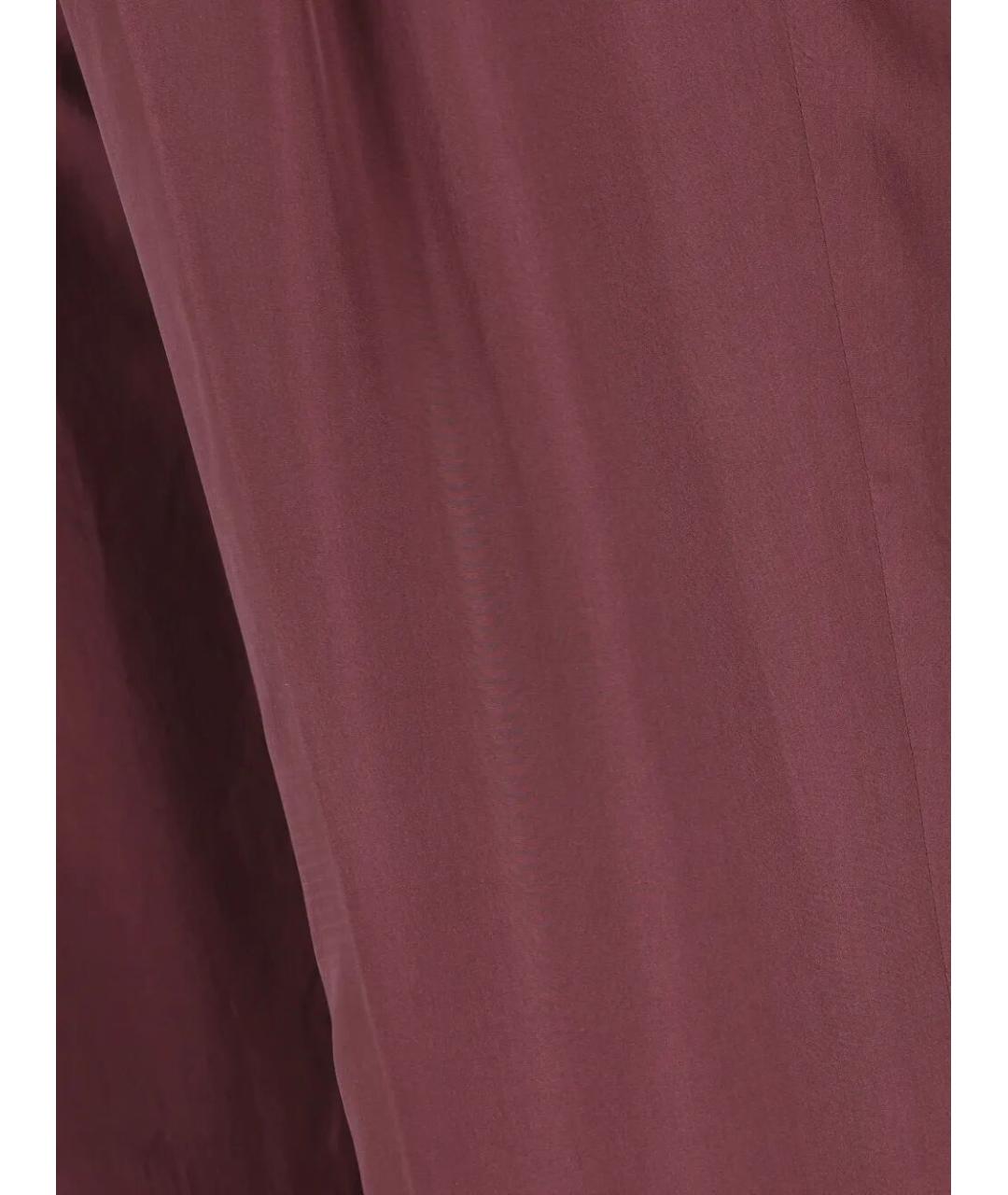 SAINT LAURENT Розовые шелковые прямые брюки, фото 3